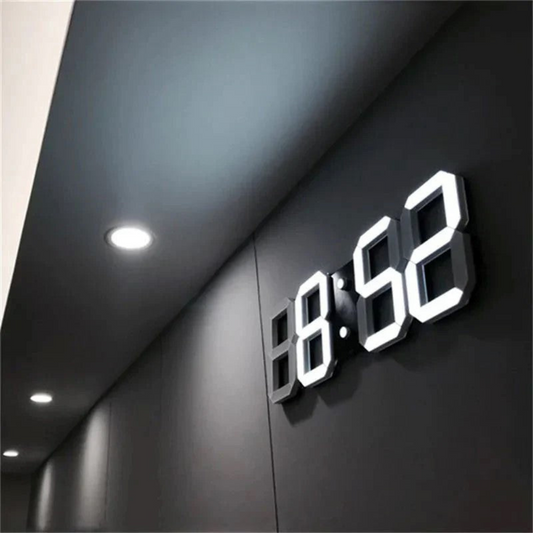 Davy | Designer LED 3D Wall Clock with Digital Display and Intuitive Operation