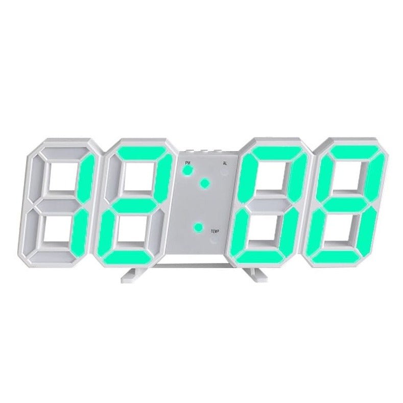 Davy | Digital 3D LED Wall Clock – Modern Design with Dimming Function and Optimal Visibility