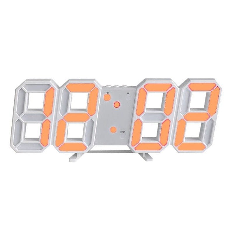 Davy | Digital 3D LED Wall Clock – Modern Design with Dimming Function and Optimal Visibility