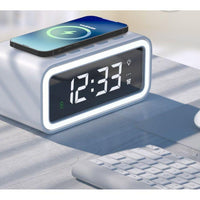 Davy | Reloj despertador digital con cargador inalámbrico