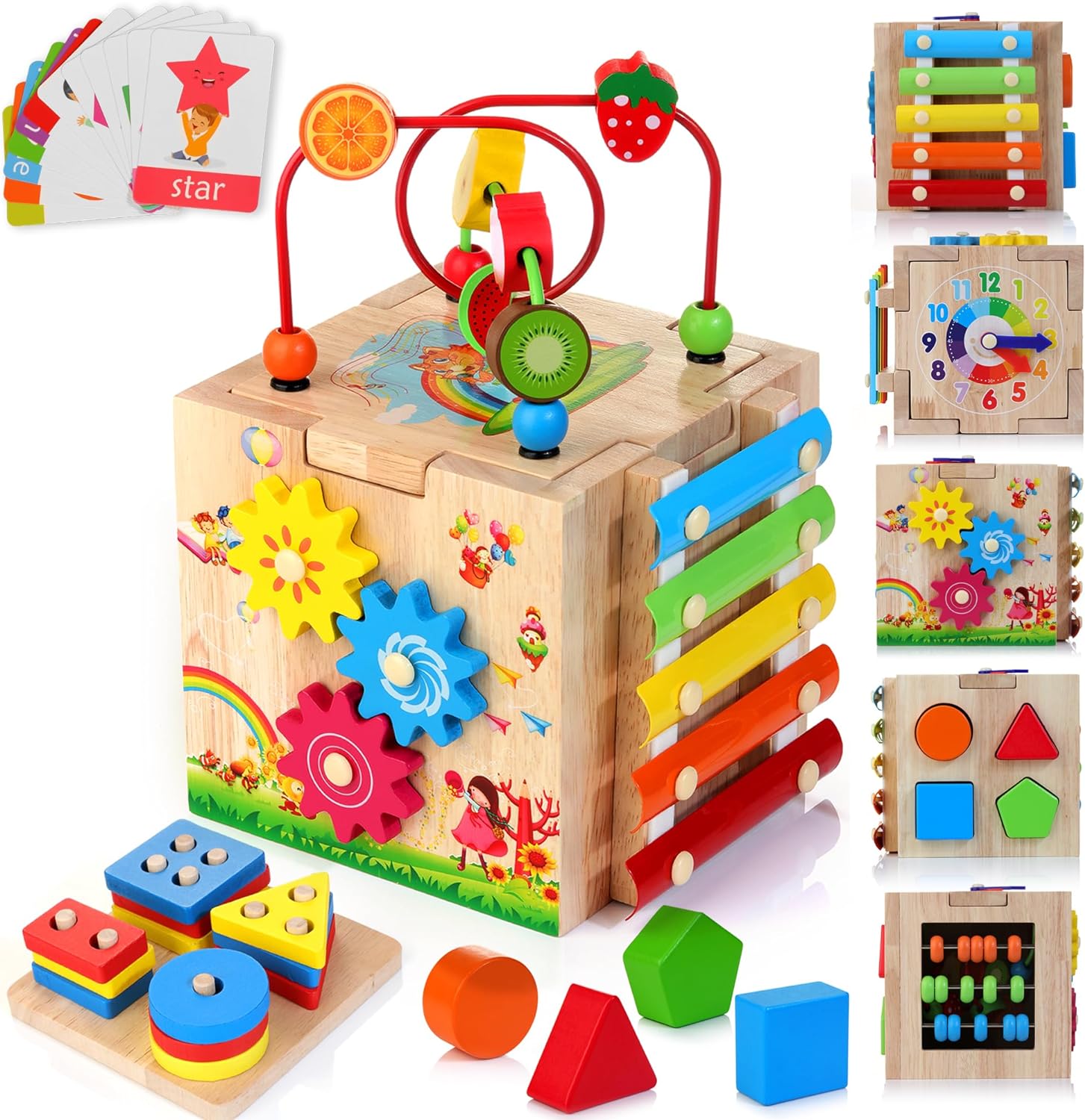 Davy | EduCube 8-in-1 Montessori Learning Toy | 8 Activities | 18+ months