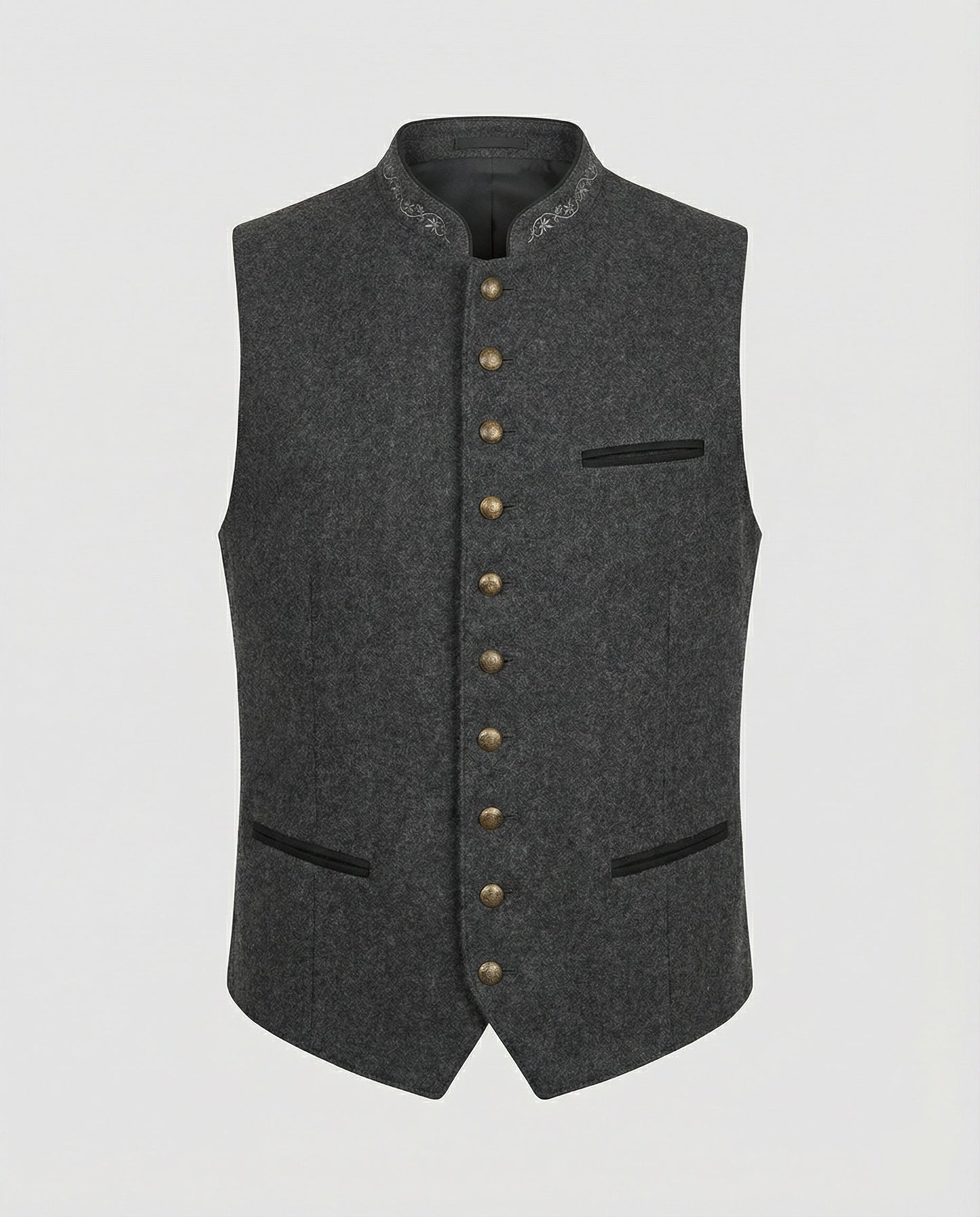 Davy - Elegant Men's Traditional Waistcoat Gray