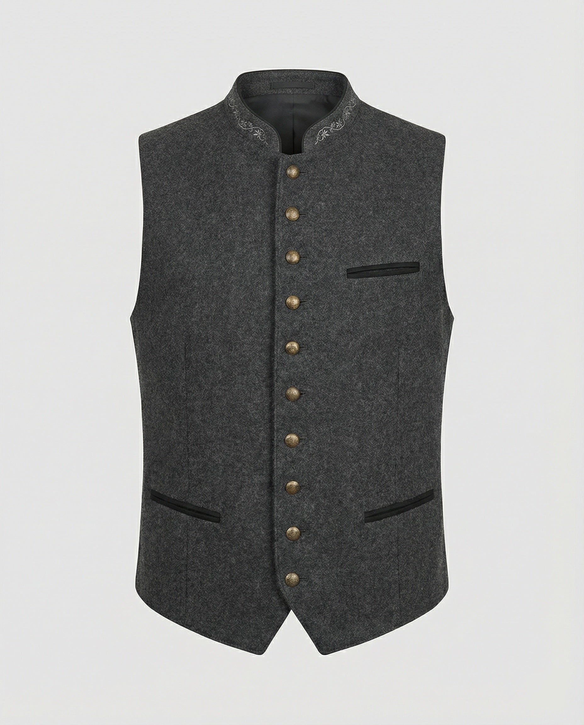 Davy - Elegant Men's Traditional Waistcoat Gray
