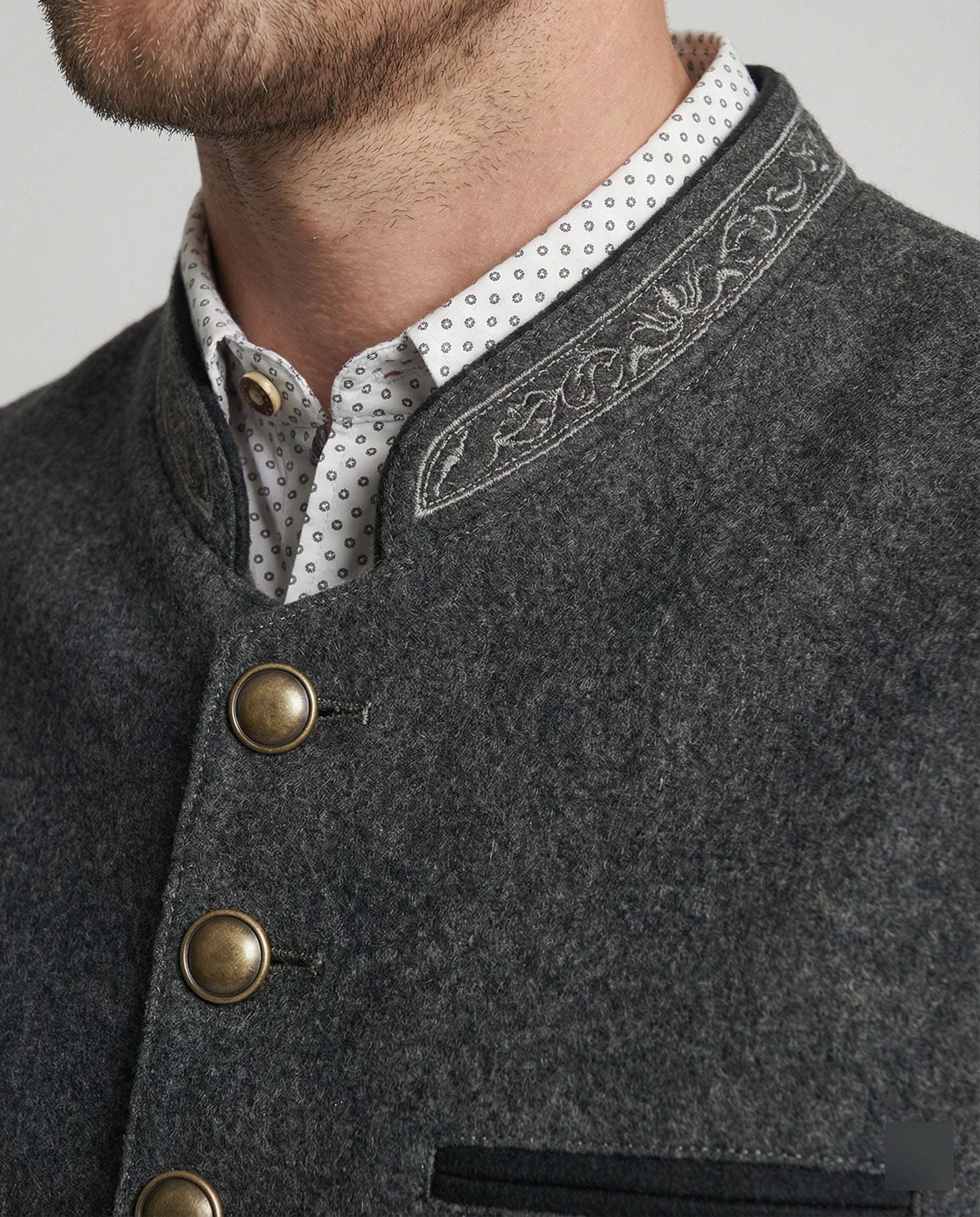 Davy - Elegant Men's Traditional Waistcoat Gray