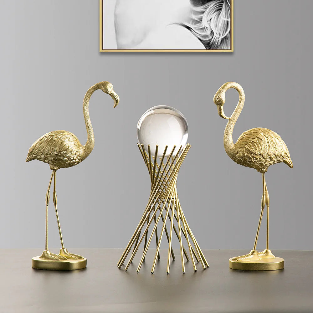 Davy | Flamingo Figurine made of Resin Modern Decoration
