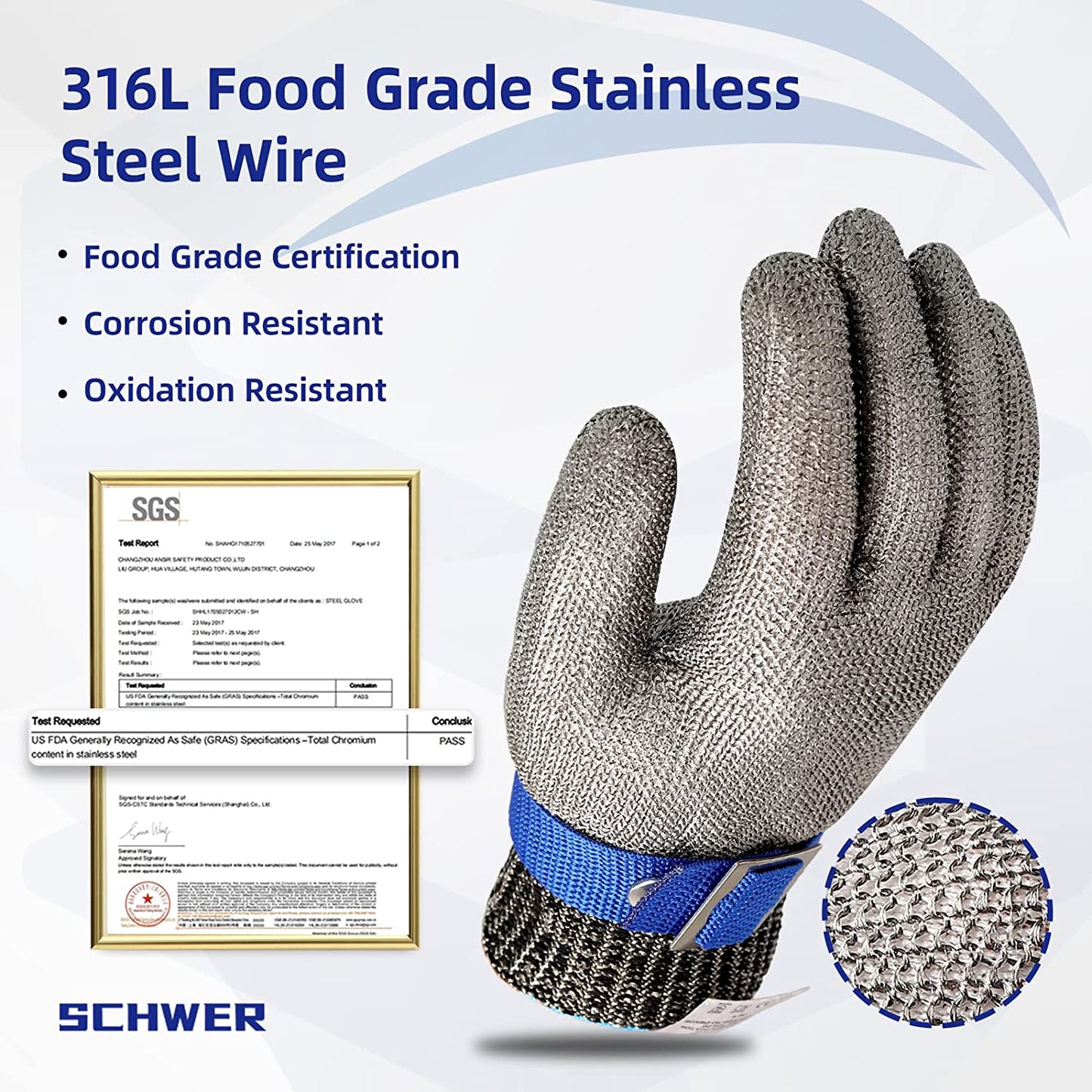 Davy | Food Grade Stainless Steel Mesh Metal Glove
