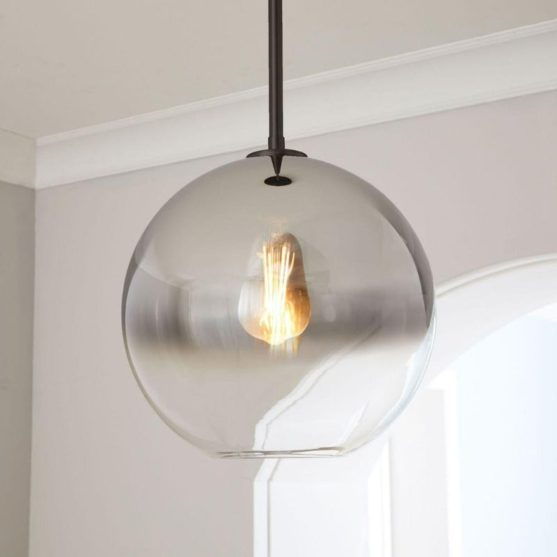 Davy | Glass Ball Pendant Light | Modern Brass Design
