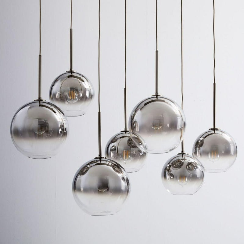 Davy | Glass Ball Pendant Light | Modern Brass Design