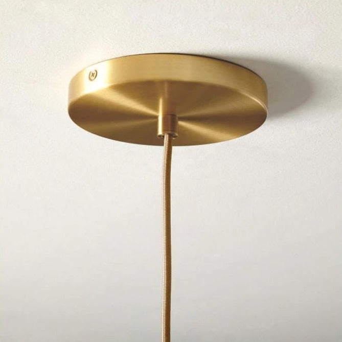 Davy | Glass Ball Pendant Light | Modern Brass Design