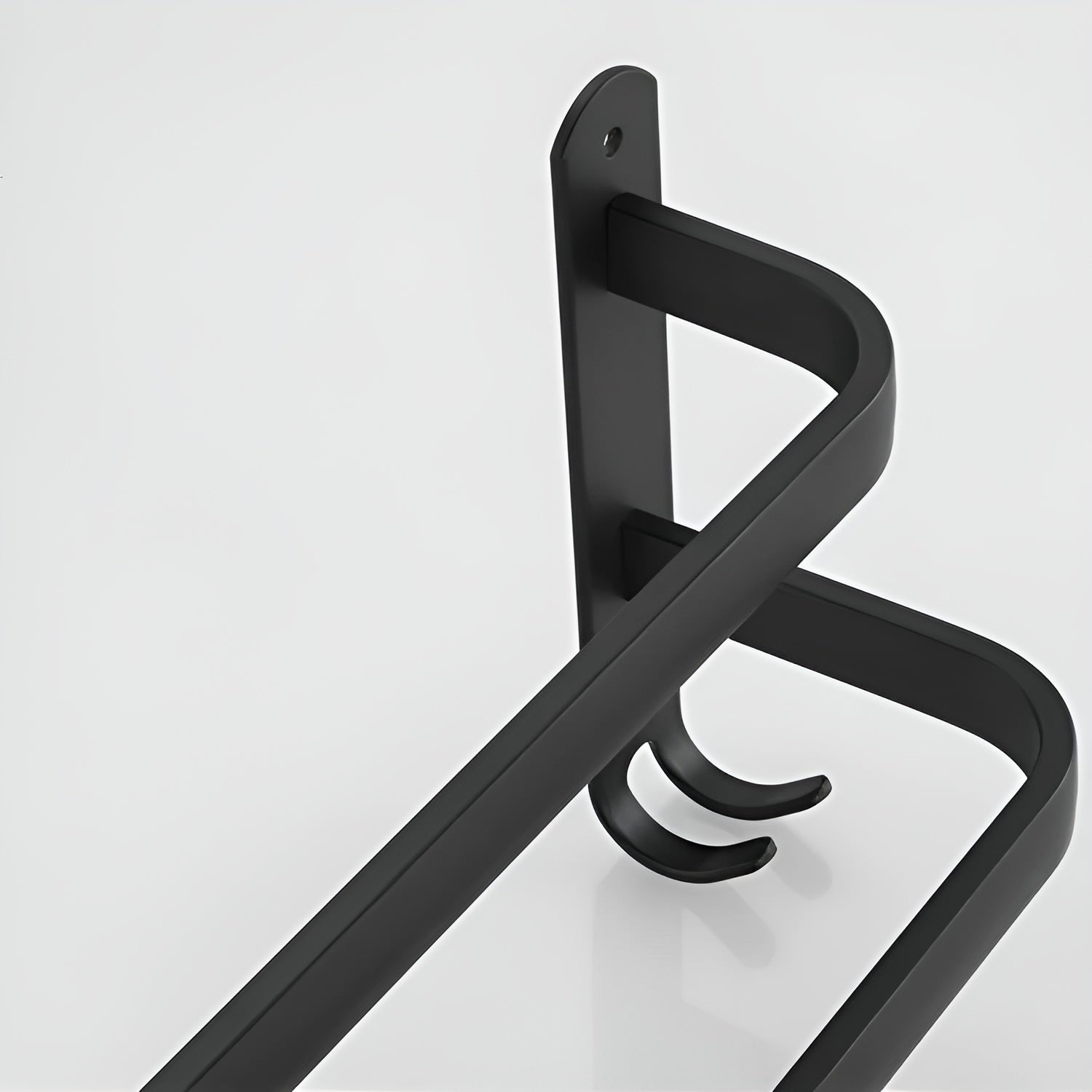 Davy | HangEase 3-Tier Towel Holder – Black Wall-Mounted Aluminum Rack Without Drilling