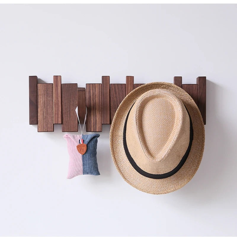 Davy | HarmonyCoat Piano Coat Rack | Wall Mounted with Hooks | Solid Wood