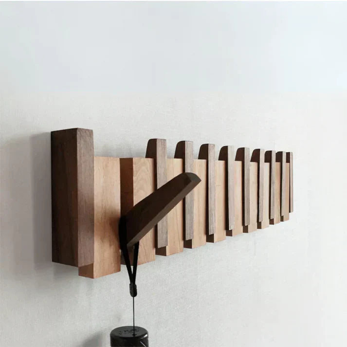 Davy | HarmonyCoat Piano Coat Rack | Wall Mounted with Hooks | Solid Wood