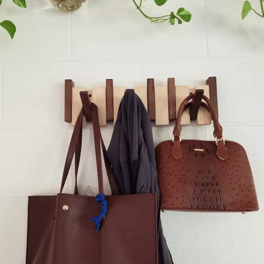 Davy | HarmonyCoat Piano Coat Rack | Wall Mounted with Hooks | Solid Wood