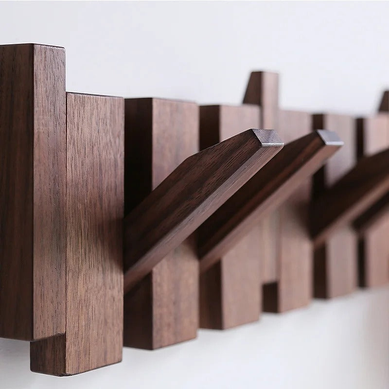 Davy | HarmonyCoat Piano Coat Rack | Wall Mounted with Hooks | Solid Wood