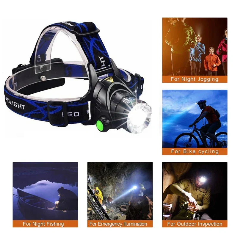 Davy | Headlamp | Rechargeable Waterproof Zoomable LED Headlamp