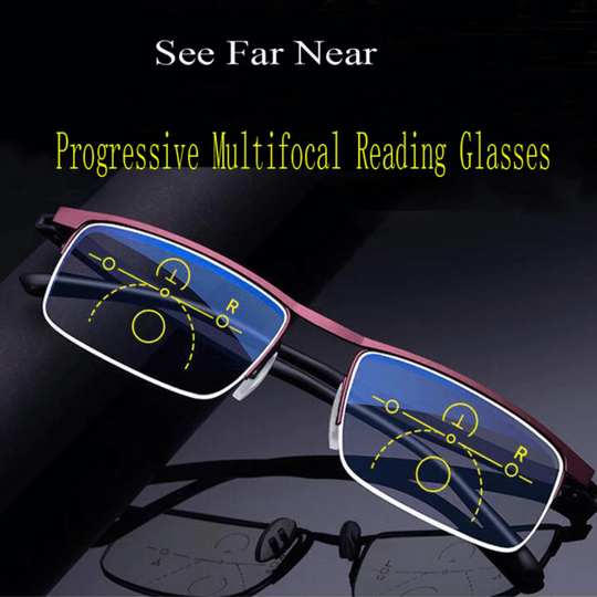 Davy | Intelligent Progressive Glasses | ARNO Lens Technology | Photochromic Adjustment | Blue Light Filter & UV400 | Anti-Reflective Coating | Multifocal