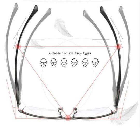 Davy | Intelligent Progressive Glasses | ARNO Lens Technology | Photochromic Adjustment | Blue Light Filter & UV400 | Anti-Reflective Coating | Multifocal