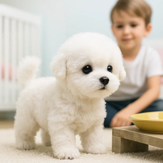 Davy | Interactive Plush Puppy - Realistic Stuffed Animal for Children and Adults with Movements and Sounds