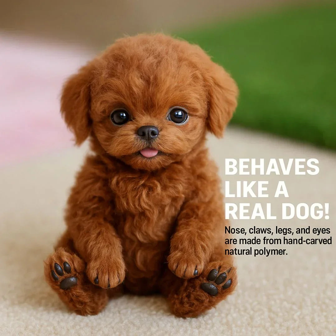 Davy | Interactive Plush Puppy - Realistic Stuffed Animal for Children and Adults with Movements and Sounds