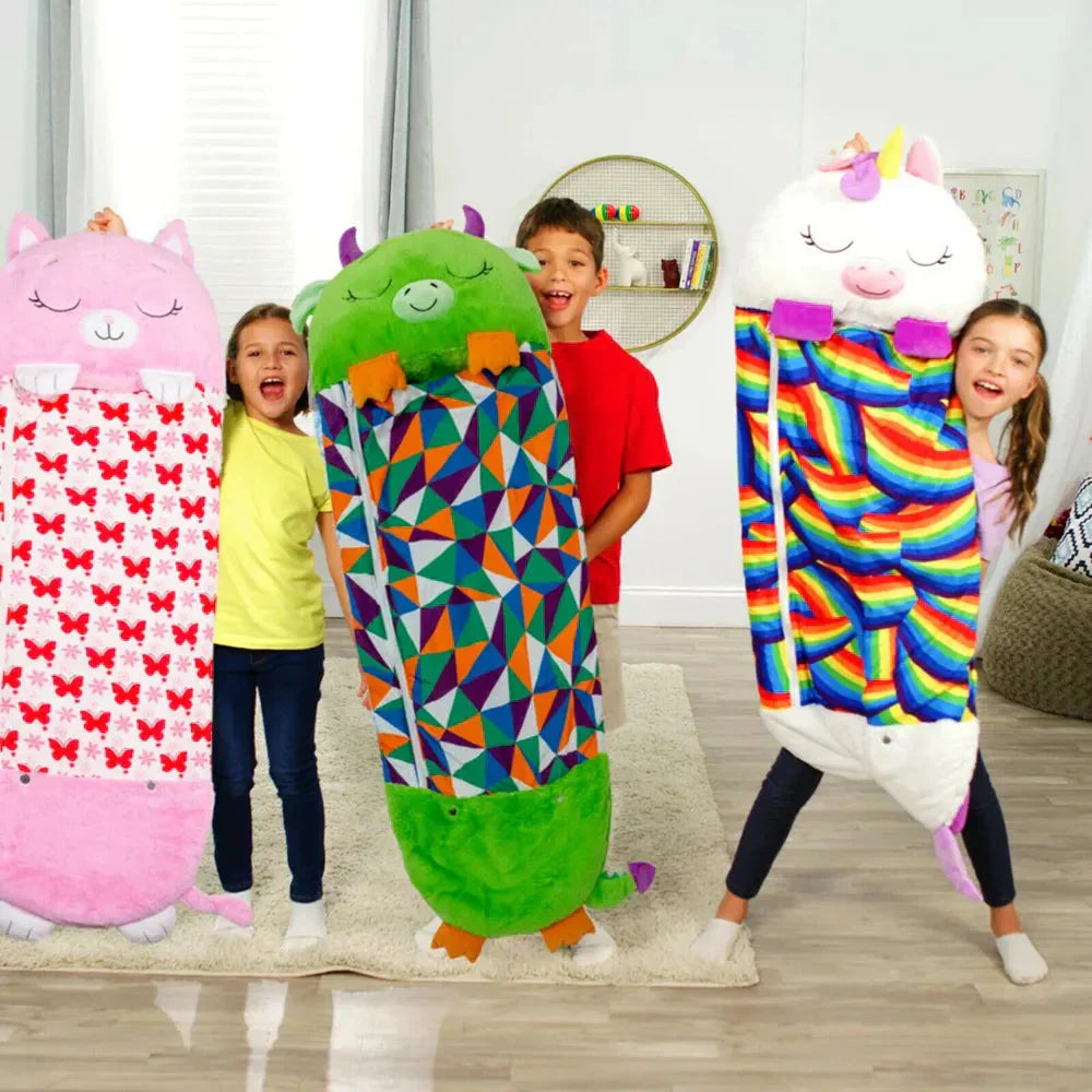 Davy | Kids' Animal Sleeping Bag & Cuddle Toy Combo