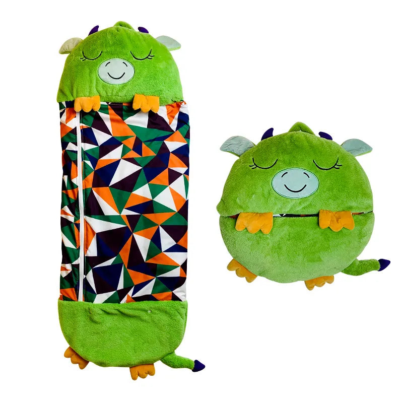 Davy | Kids' Animal Sleeping Bag & Cuddle Toy Combo