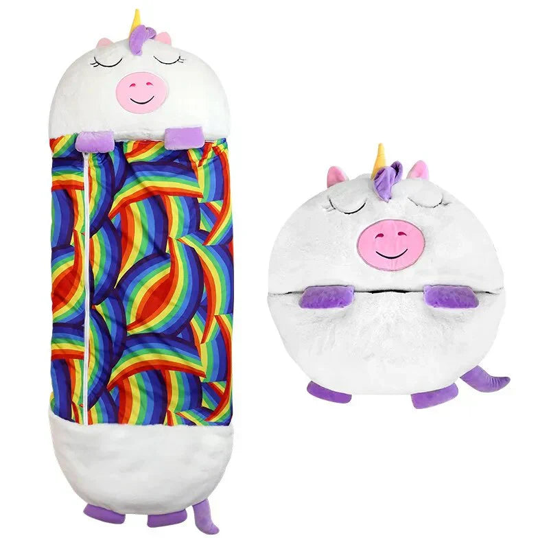 Davy | Kids' Animal Sleeping Bag & Cuddle Toy Combo