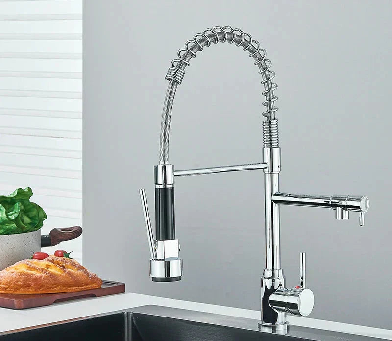 Davy | Kitchen Faucet with Spiral Spout and 360° Rotation