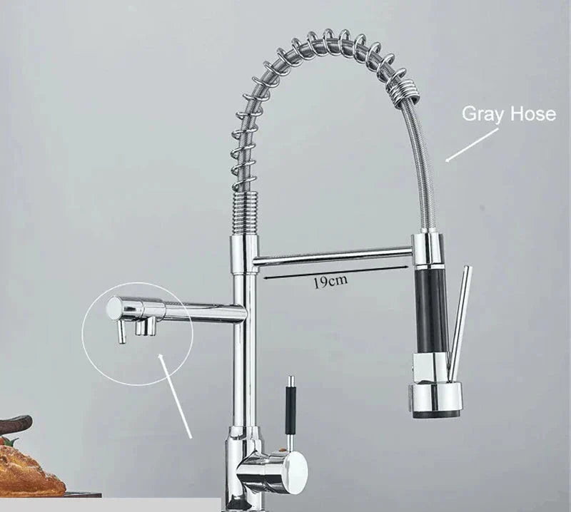 Davy | Kitchen Faucet with Spiral Spout and 360° Rotation