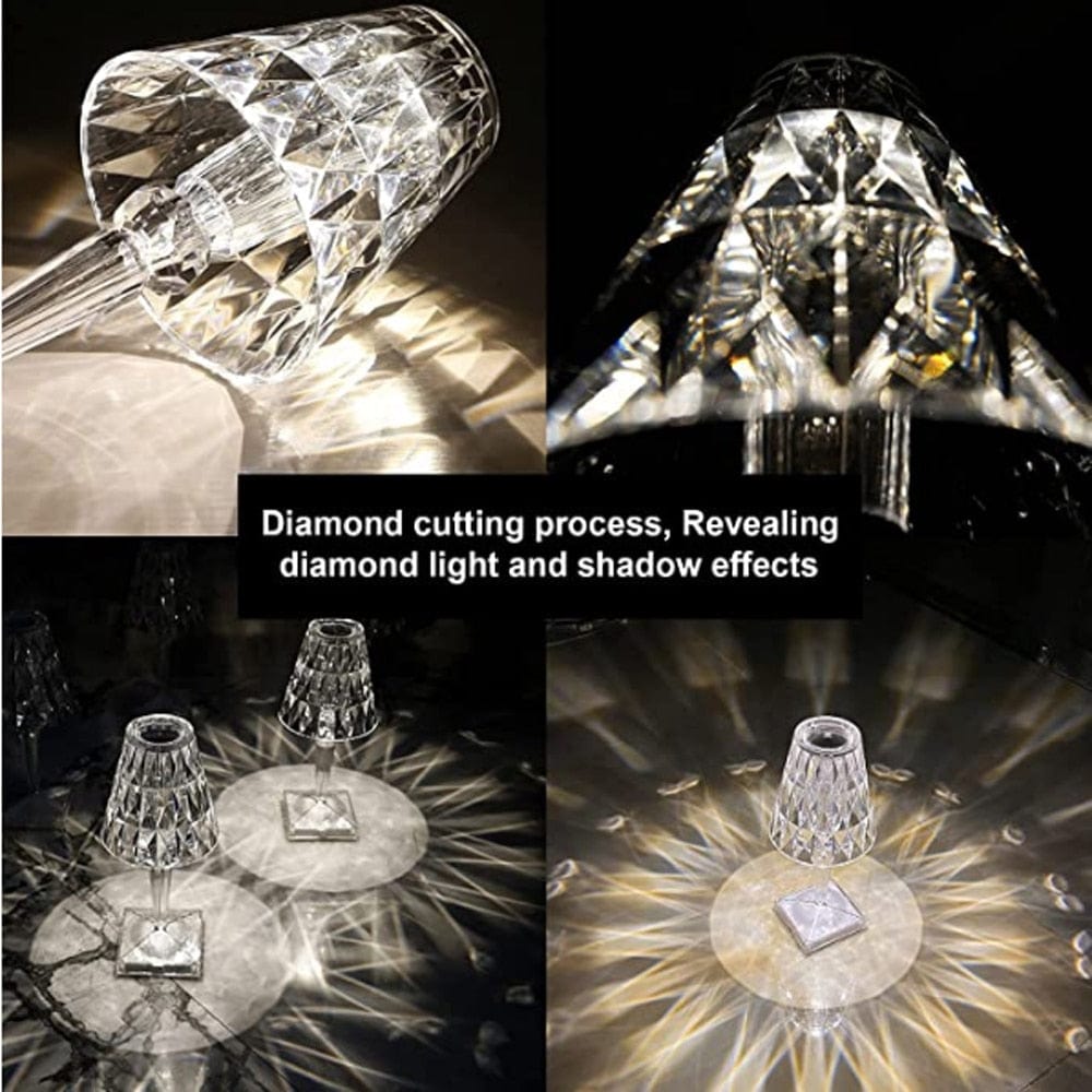 Davy | LED Crystal Table Lamp | Elegant Diamond Design