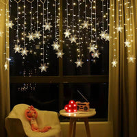 Davy | Cortina de Luces LED con Copos de Nieve para Cualquier Espacio