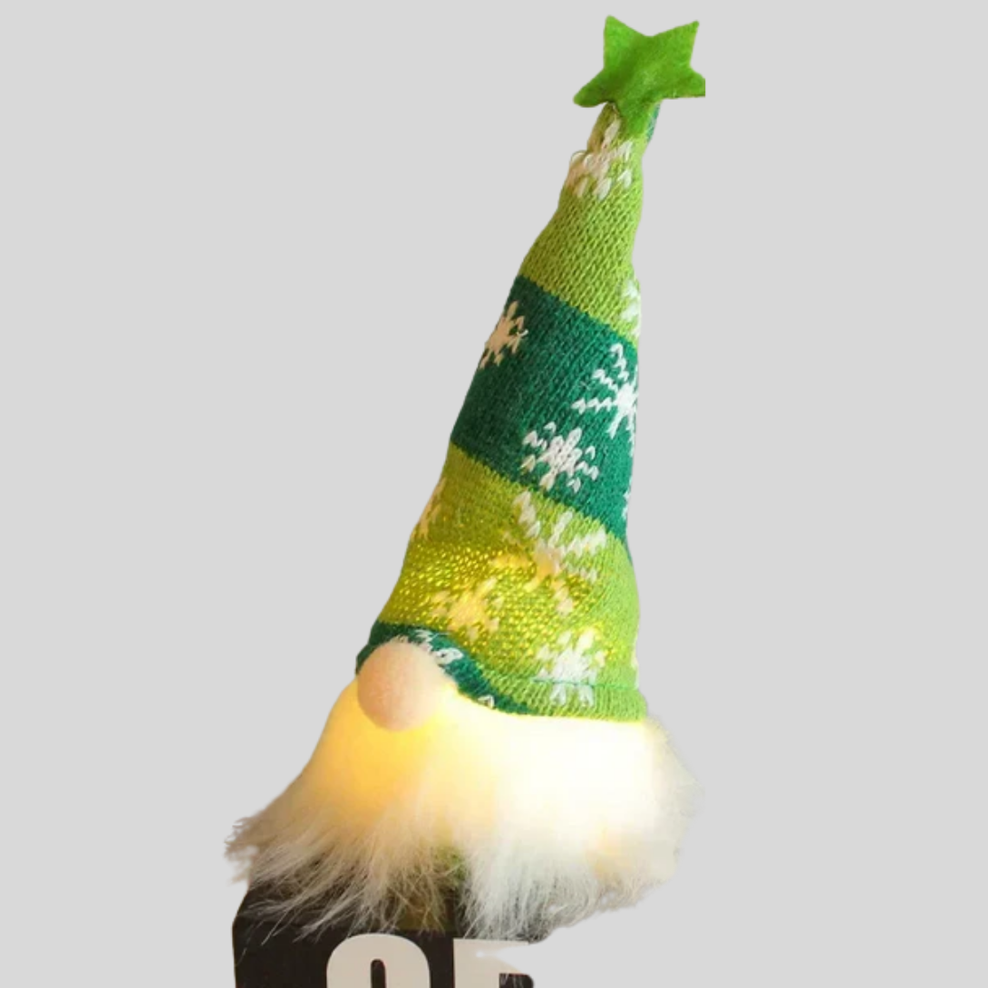 Davy | LED Gnome Ornament with Snowflake Pattern