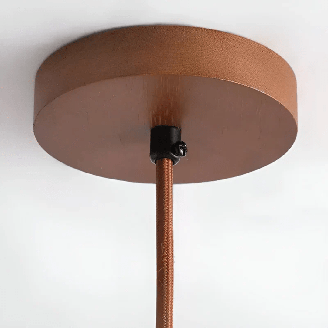 Davy | LED Retro Ceiling Light made of Wood & Stone for a Calming Atmosphere