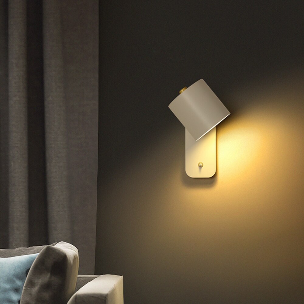 Davy | LED Wall Light with Switch | Modern Metal Design