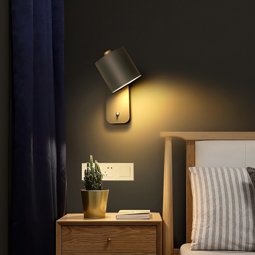 Davy | LED Wall Light with Switch | Modern Metal Design