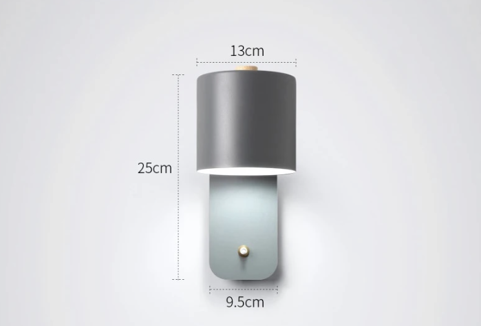 Davy | LED Wall Light with Switch | Modern Metal Design