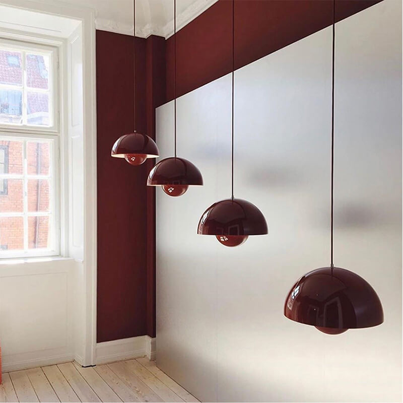 Davy | Macaron Pendant Light Hemisphere | Nordic Dome Design