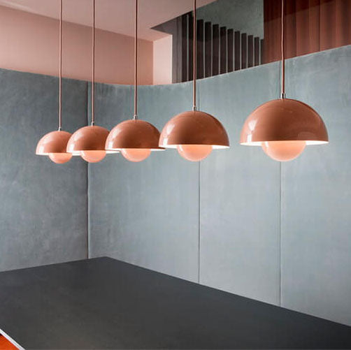Davy | Macaron Pendant Light Hemisphere | Nordic Dome Design