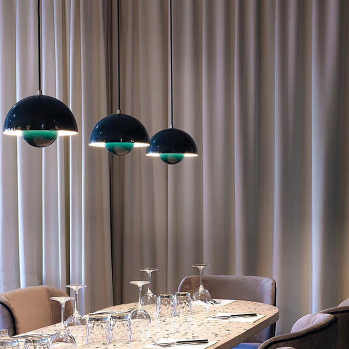 Davy | Macaron Pendant Light Hemisphere | Nordic Dome Design