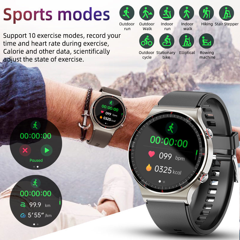 Davy | Medical EKG Smartwatch | CFDA Certified | 512Hz High-Precision Biosensor | SpO2 & Heart Rate Monitoring | AI-Based Breathing Analysis | IP67 Waterproof