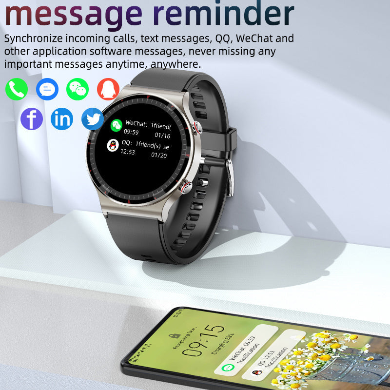 Davy | Medical EKG Smartwatch | CFDA Certified | 512Hz High-Precision Biosensor | SpO2 & Heart Rate Monitoring | AI-Based Breathing Analysis | IP67 Waterproof