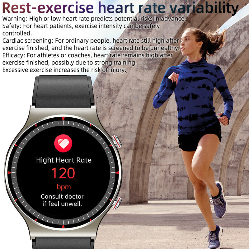 Davy | Medical EKG Smartwatch | CFDA Certified | 512Hz High-Precision Biosensor | SpO2 & Heart Rate Monitoring | AI-Based Breathing Analysis | IP67 Waterproof