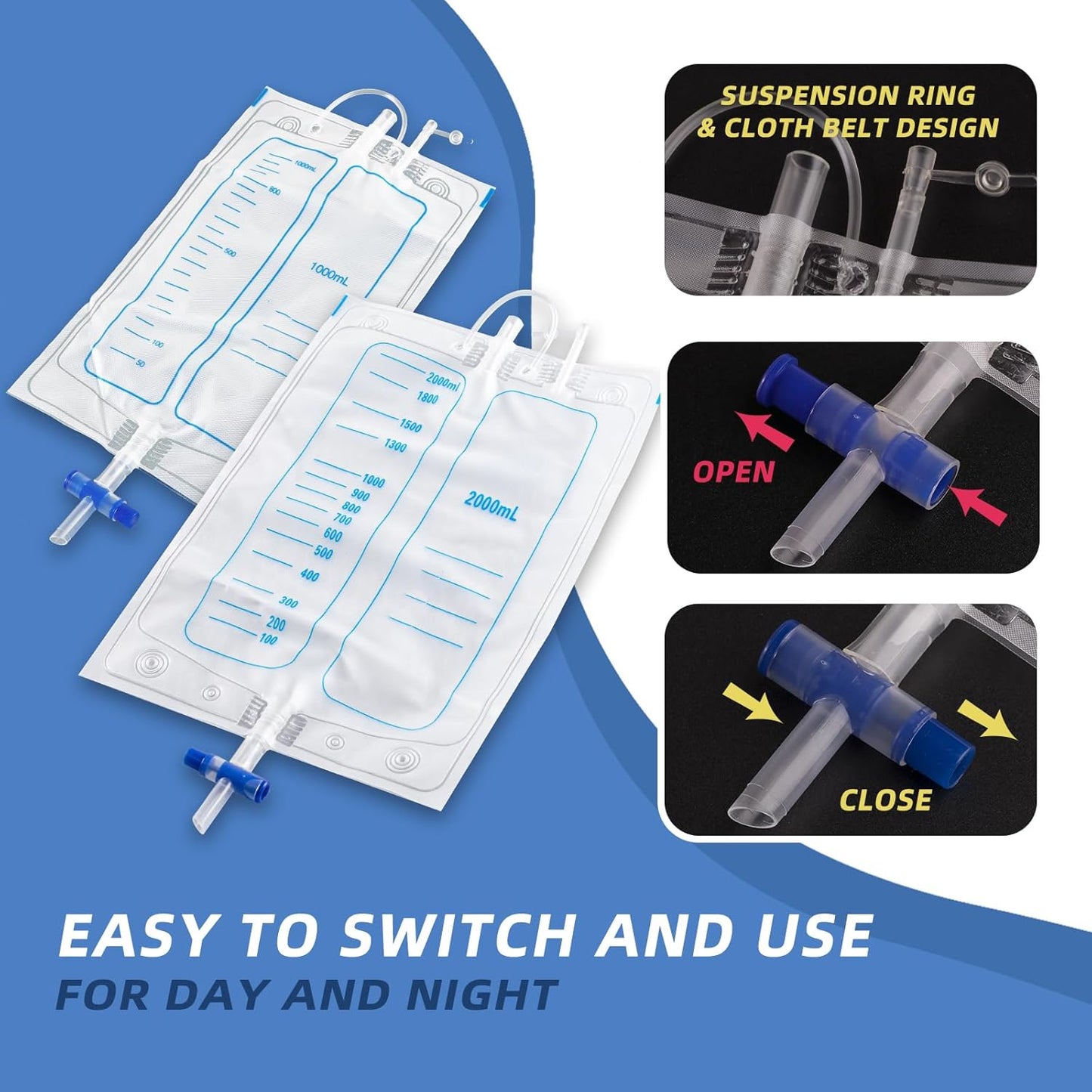 Davy | Medical grade portable reusable urine drainage bag