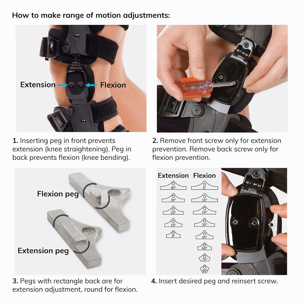 Davy | Medical OA Offloading Knee Brace | Unicompartimental Osteoarthritis Orthosis | Varus/Valgus Correction & ROM Control | Medial & Lateral Offloading | Adjustable Range of Motion