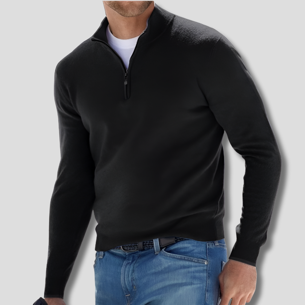 Davy | Men's 1/4 Zip Knit Pullover Sweater