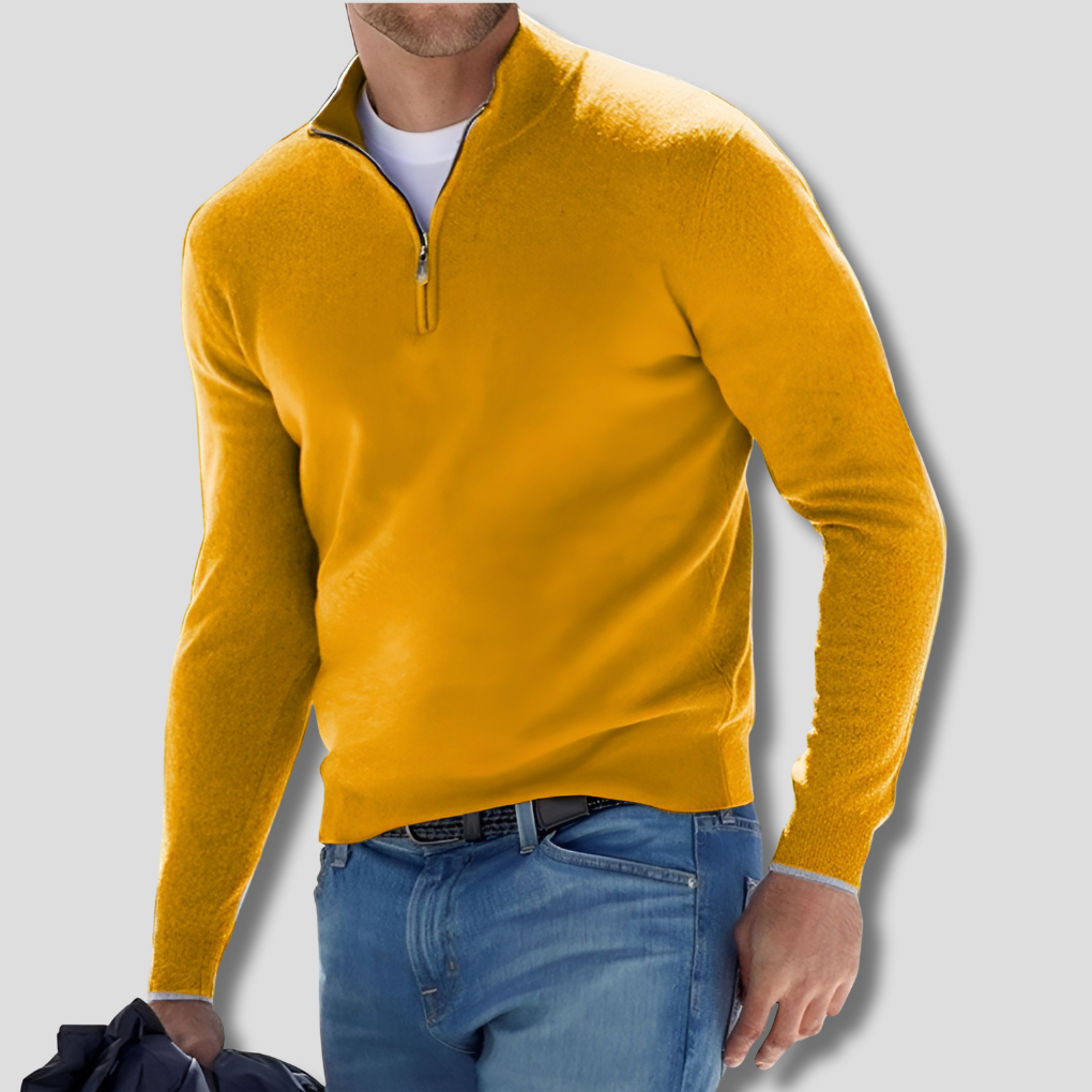 Davy | Men's 1/4 Zip Knit Pullover Sweater