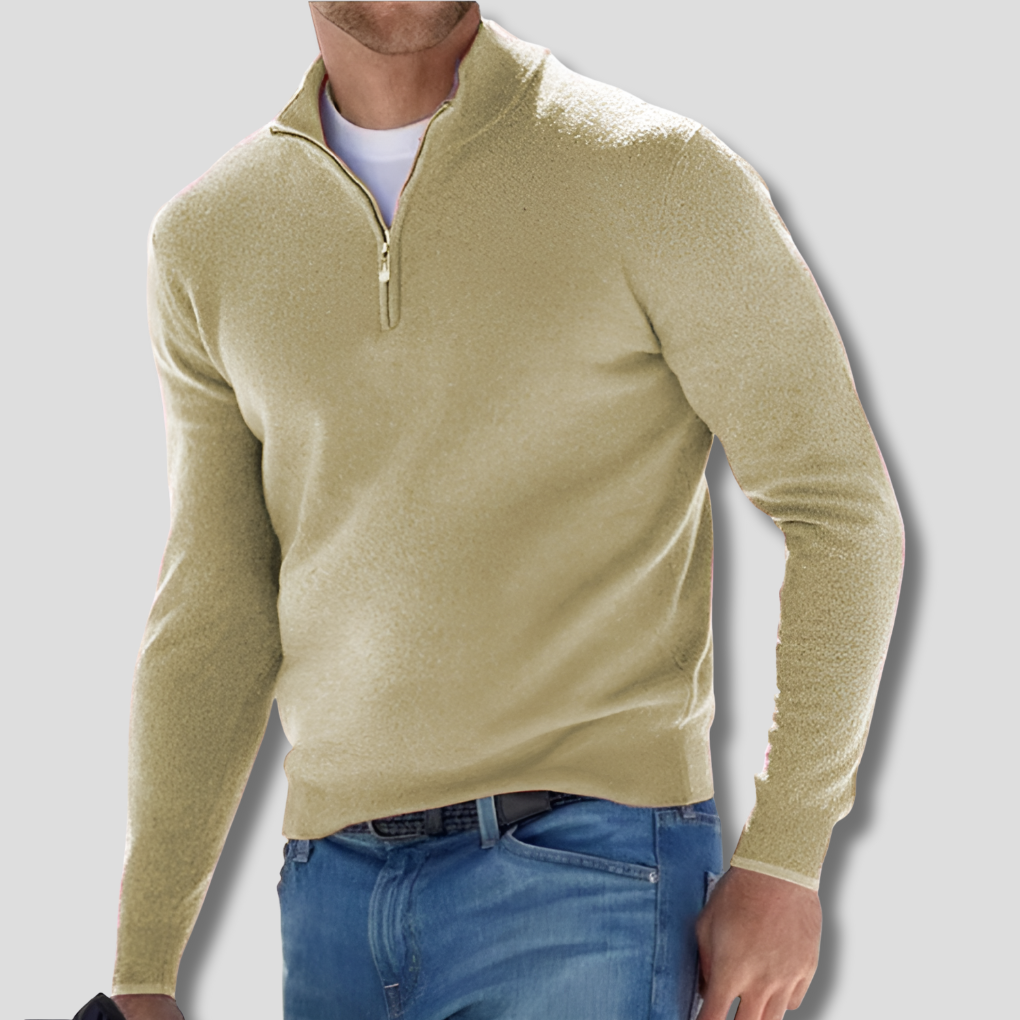 Davy | Men's 1/4 Zip Knit Pullover Sweater