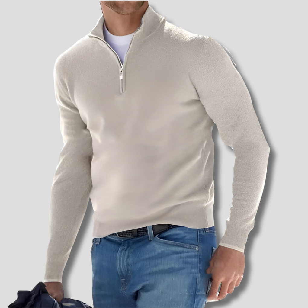 Davy | Men's 1/4 Zip Knit Pullover Sweater