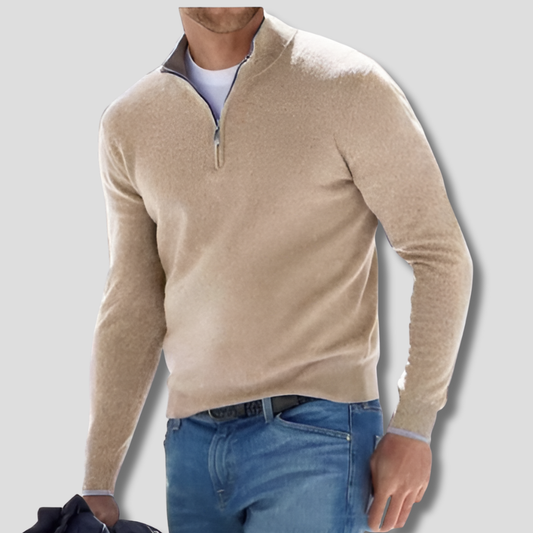 Davy | Men's 1/4 Zip Knit Pullover Sweater