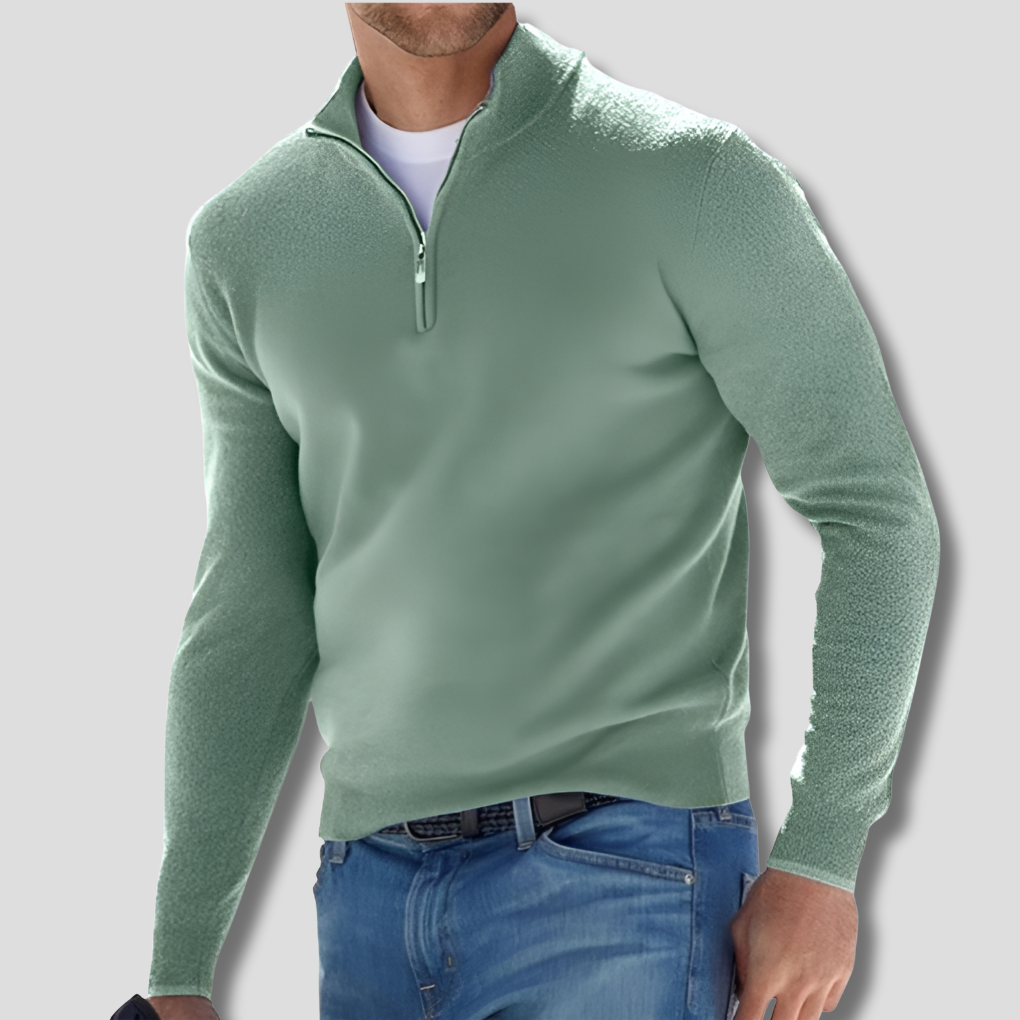 Davy | Men's 1/4 Zip Knit Pullover Sweater