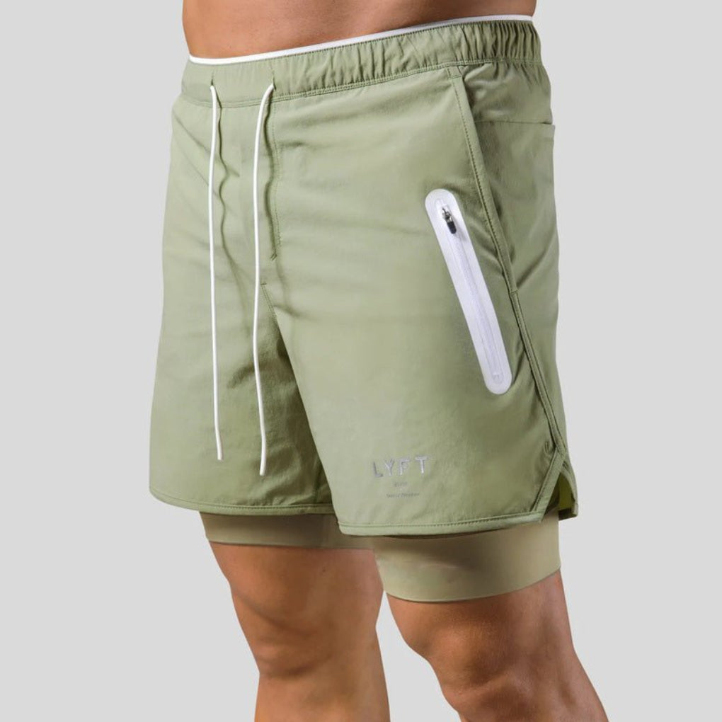 Davy | Men's 2-in-1 Running Shorts with Compression Liner